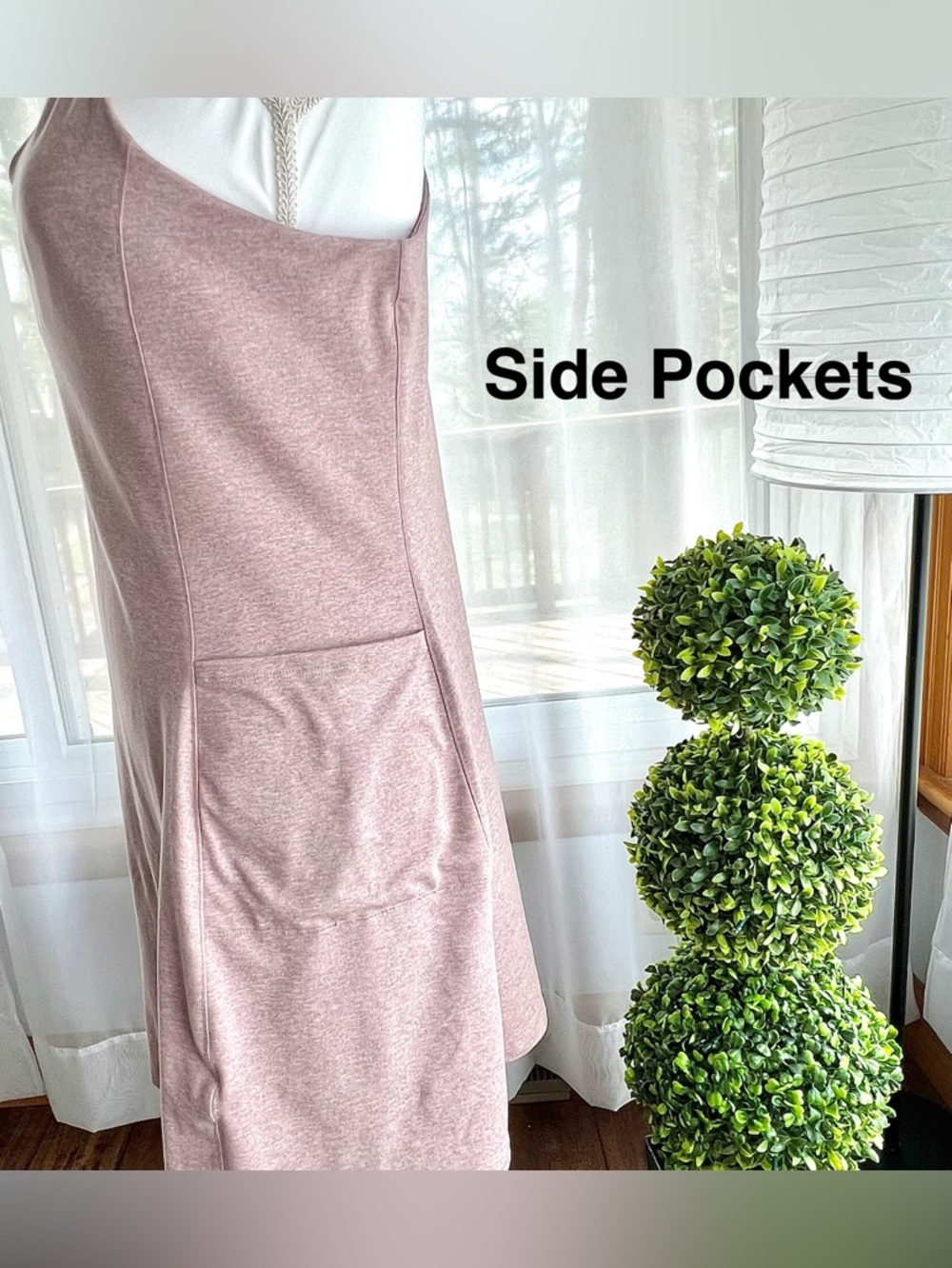 Eddie Bauer Coastal Breeze Active Dress Racerback Dusty Rose Size Medium - Picture 8 of 14